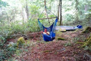Gene Kuhns _hammock swing, Vashon Island Treehouses