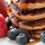 gluten free blueberry pancakes - groats and coconut flour